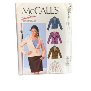 McCalls M6655 Womens Jacket Sewing Pattern Size 16-24 uncut